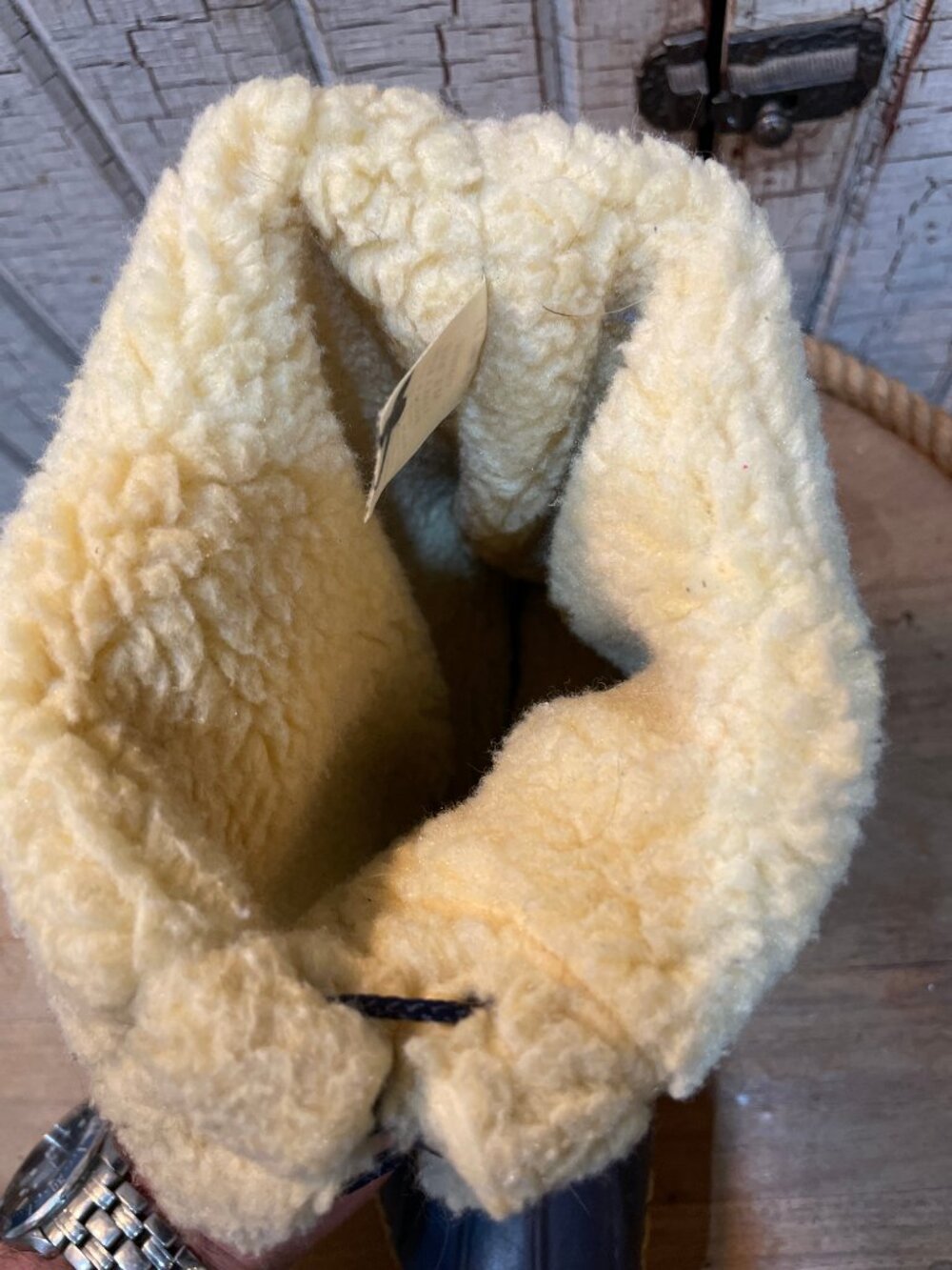 Vintage LL Bean Womens Quilted Duck Boots Blue Sherpa Lined Winter Boots 8 - Picture 9 of 9